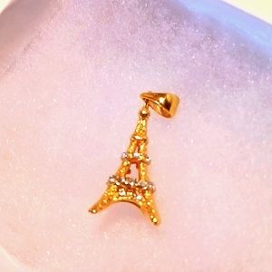 Ifel Tower Pendant, Goldtone & Rheinstones 🗼🗽